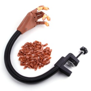 RĘKA KOSMETYCZNA DO ĆWICZEŃ RUCHOMA+100 TIPSÓW  #432