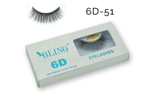 SZTUCZNE RZĘSY NA PASKU 6D-51 BLING #199-08