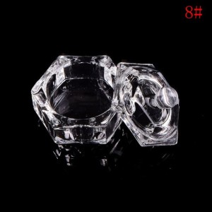 Pojemnik szklany z pokrywką na liquid, cleaner, hennę #0057-03